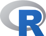 The logo for statistical scripting tool R